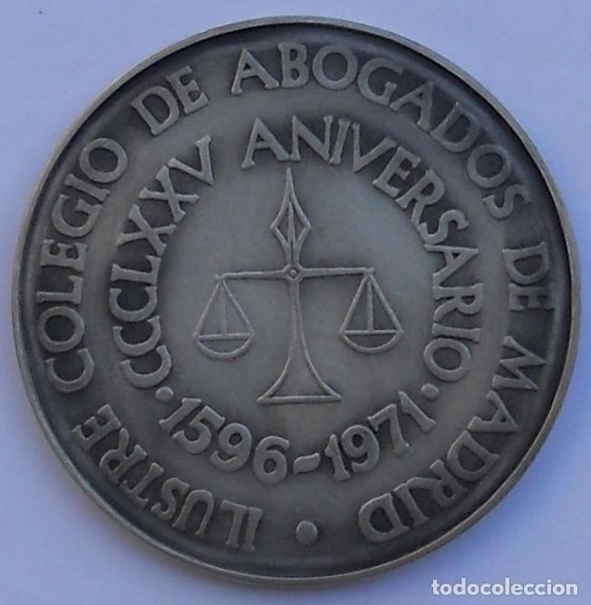 Thematic medals: ZC - MEDALLA - 375 ANIVERSARIO - ILUSTRE COLEGIO DE ABOGADOS DE MADRID - 1596-1971 - PLATA