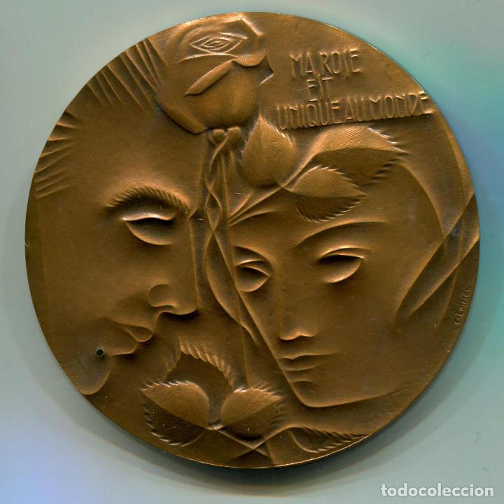 Medallas tem&aacute;ticas: Gran medalla con motivo de aniversario de matrimonio.