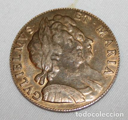Medaglie tematiche: MONEDA O MEDALLA CONMEMORATIVA, WILLIAM III 1688-1702 MARY 1688-1694 WR, GVLIELMVS ET MARIA