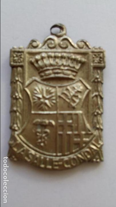 Medaglie tematiche: Medalla de la salle condal ,ciencia ,virtud, honor de 4,2 x 2,7 cms.barcelona