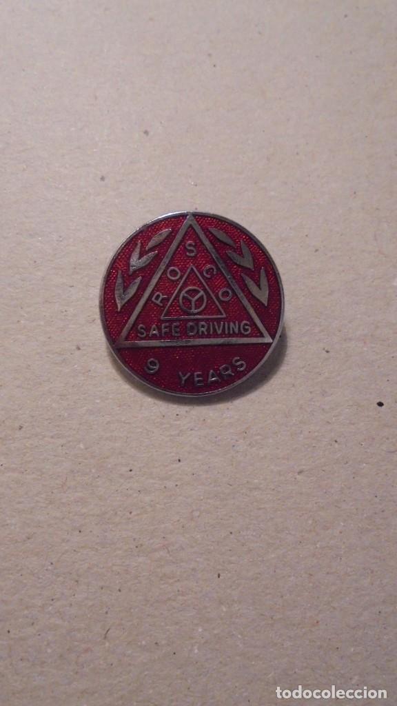Medaglie tematiche: FERROCARRIL - MEDALLA INSIGNIA R.O.S.C.O SAFE DRIVINS 9 YEARS - 2,5 CM.