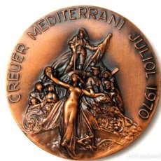 Medallas temáticas: M-634. MEDALLA ORFEÓ CATALÁ.CREUER MEDITERRANI JULIOL 1970. X ANYS DEL RETROBAMENT DE L'ALGUER.. Lote 102354751