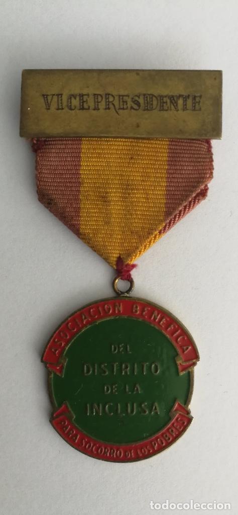 Medaglie tematiche: RARISIMA MEDALLA - ASOCIACION BENEFICA DEL DISTRITO DE LA INCLUSA - PARA SOCORRO DE LOS POBRES
