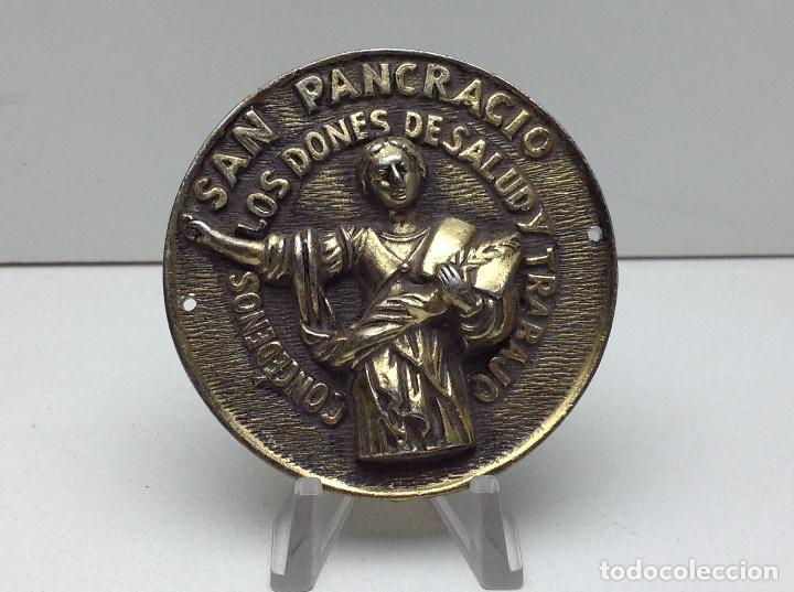Medallas tem&aacute;ticas: MEDALLA - CHAPA - PLACA SAN PANCRACIO CONCEDENOS LOS DONES DE SALUD Y TRABAJO