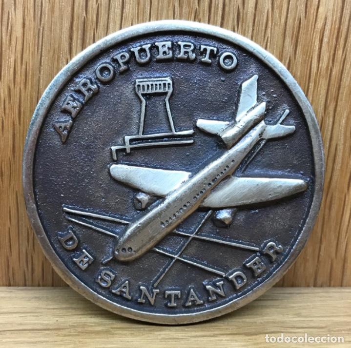 Medalhas tem&aacute;ticas: Medalla Aeropuerto de Santander - Inauguraci&oacute;n Verano 1977 - Aviaci&oacute;n - Aeron&aacute;utica