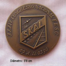 Medallas temáticas: MEDALLA BRONCE SKAL 1990 LISBOA. Lote 118724975