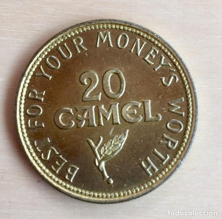 Medallas tem&aacute;ticas: MONEDA EN LAT&Oacute;N,CAMEL 1899. 20 CAMEL. - Foto 2