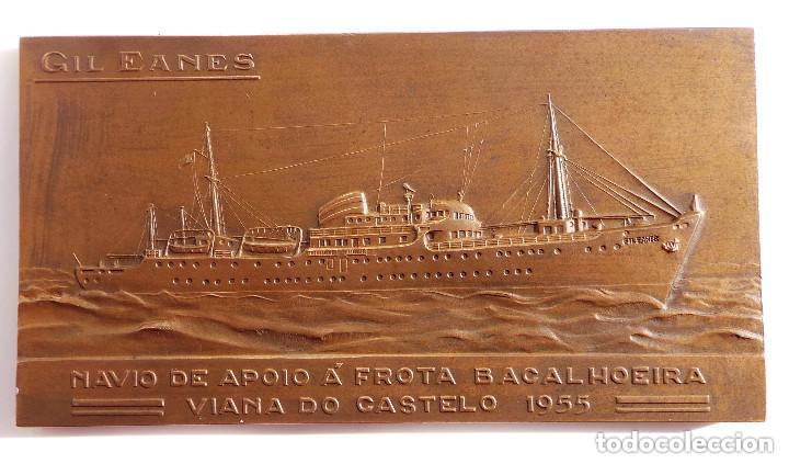 Medallas temáticas: MEDALLA ORGANIZACIÓN COOPERATIVA DE PESCA 1955.- 13 CM DE LARGO - Foto 2 - 134791190