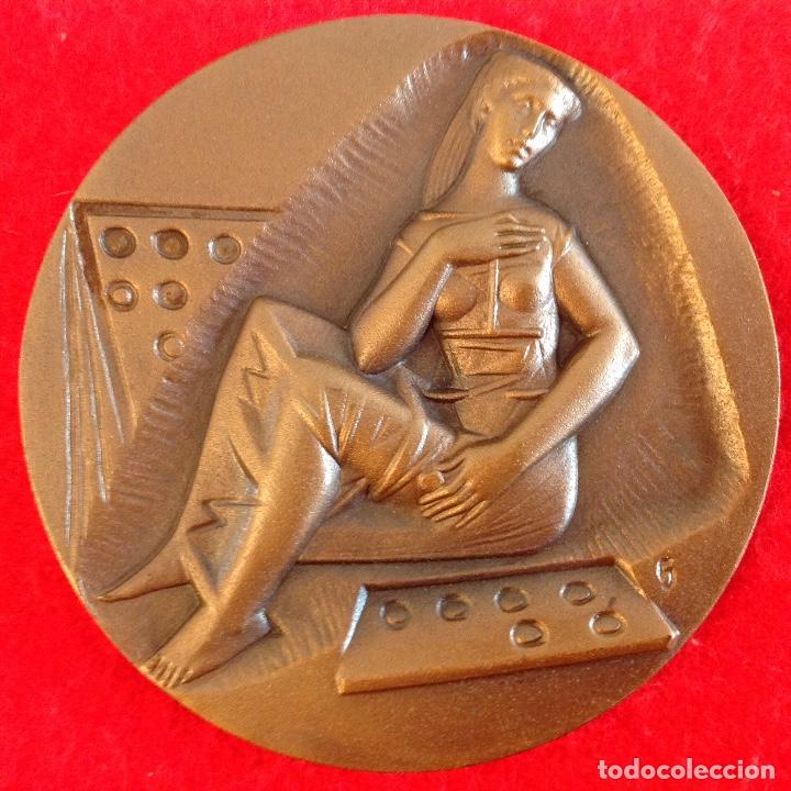 Medallas temáticas: Medalla de bronce de 7,5 cm. Exposición iberoamericana de numismatica y medallistica, Barcelona 1958 - Foto 1 - 142169114