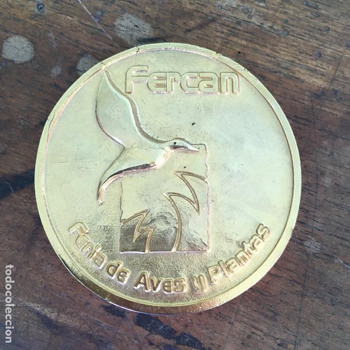 Medallas tem&aacute;ticas: Medalla del Fercan feria de aves y plantas en Infecar en Las Palmas de Gran Canaria, mide 71mm