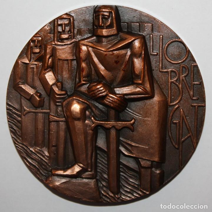 Medallas temáticas: MEDALLA DE COBRE DE LA FNMT. RIO LLOBREGAT. ESCULTOR SOMOZA