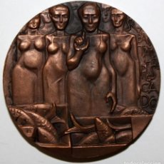 Medallas temáticas: MEDALLA EN BRONCE DE LA F.N.M.T. DEDICADA A LA SUBASTA DEL PESCADO. AÑO 1971. Lote 148780606