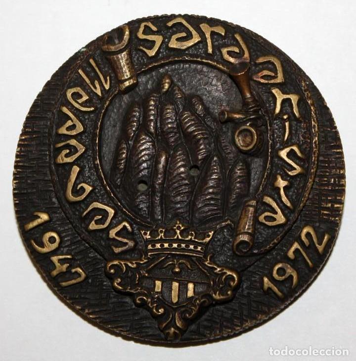 Medallas temáticas: MEDALLA EN BRONCE COLLA SARDANISTA DE SABADELL. 25 ANIVERSARI (1947 - 1972)
