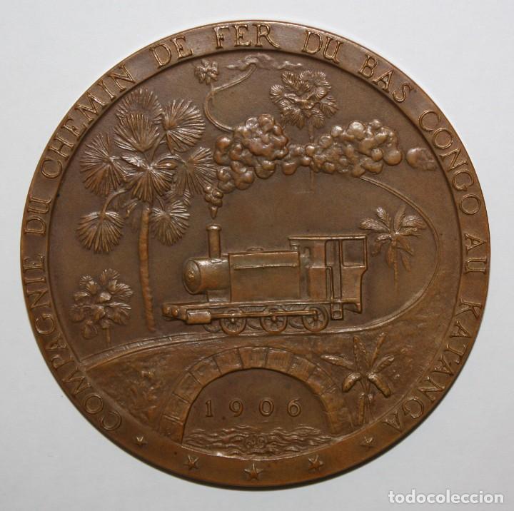 Medallas temáticas: MEDALLA COMPAGNIE CHEMIN DE FER DU BAS CONGO AU KATANGA. firmada por C. A. Brunet. AÑO 1956