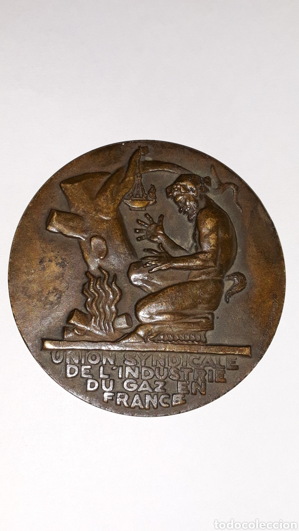 Medaglie tematiche: Medalla Union sindical de la industria del gas.union syndicale de l'industrie du gaz France