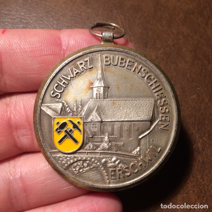 Medalhas tem&aacute;ticas: Medalla de la comuna suiza de Erschwil, escudo en color