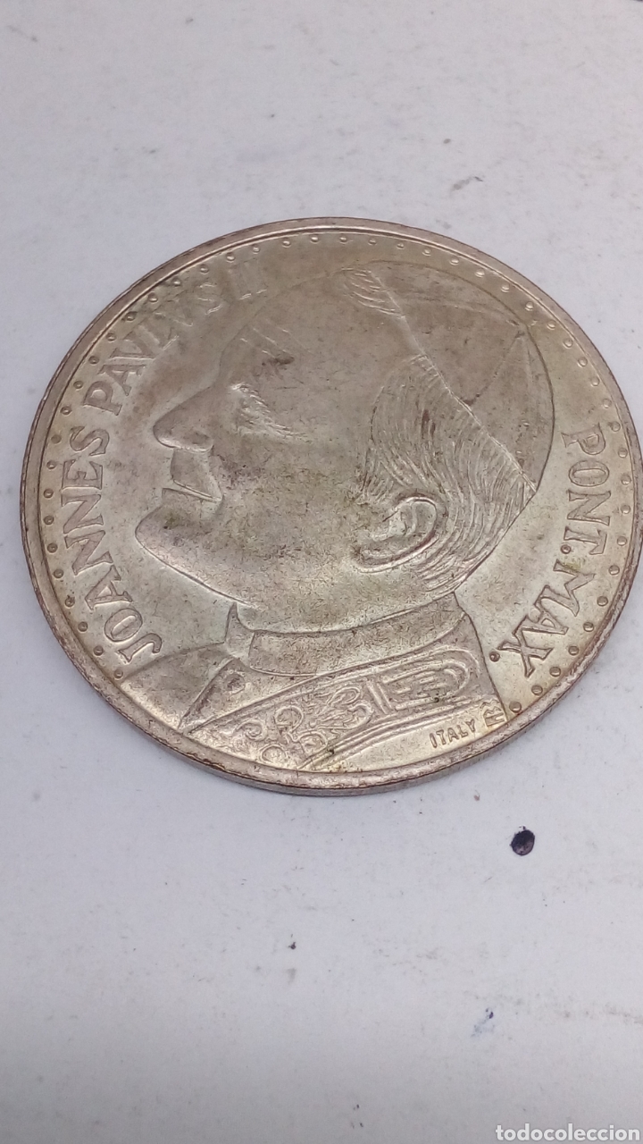 Medallas tem&aacute;ticas: Moneda de plateada el Papa - Foto 2