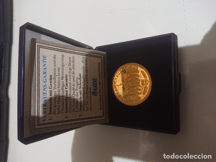 Medaglie tematiche: Medalla  Brandenburger Tor 200 Years 1791-1991 , con certificado y numeracio , Leer y ver Imagenes .