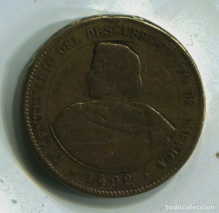 Medaglie tematiche: Medalla. 400 aniversario del descubrimiento de Am&eacute;rica. Rabida 1892. 30mm.