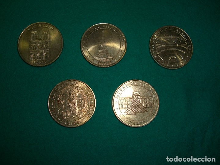 Medaglie tematiche: CONJUNTO DE MEDALLAS DE MONUMENTOS FRANCESES