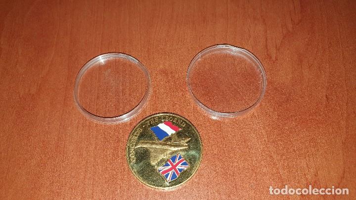 Medaglie tematiche: Medalla dorada del concorde, the legend, history of aviation, en caja