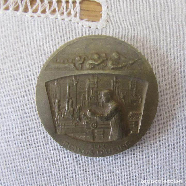 Medaglie tematiche: medalla aux poilus d usine republique francaise, bronce