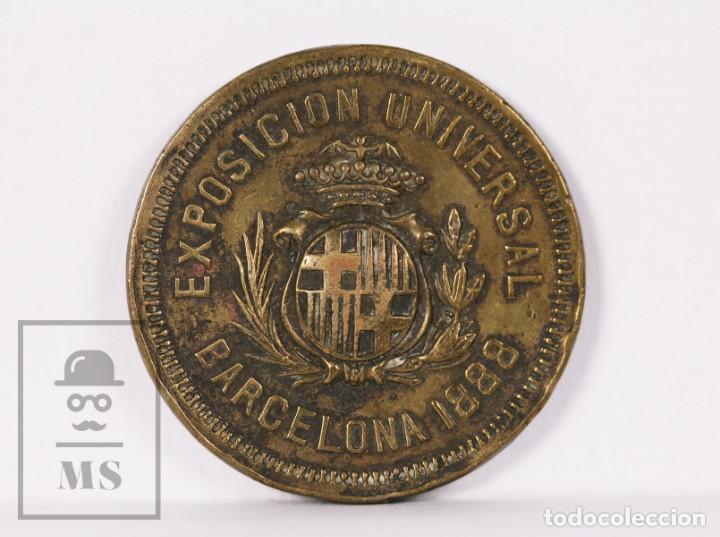 Medaglie tematiche: Medalla Publicitaria Exposici&oacute;n Universal Barcelona 1888, Moratona Genis y Bureau. Maquinaria...