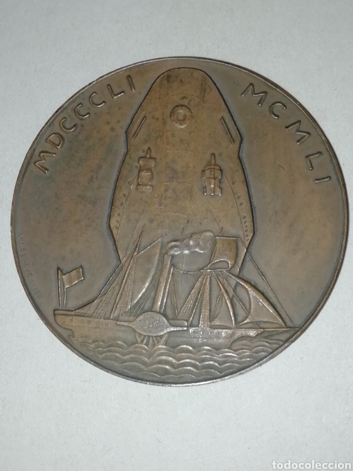 Medallas tem&aacute;ticas: Medalla, Compa&ntilde;&iacute;a naviera, Centenario de servicios - Foto 1