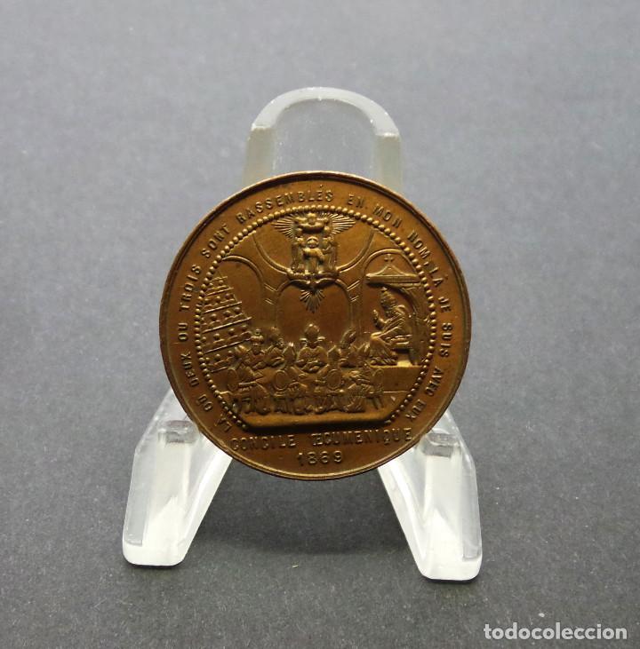 Medallas tem&aacute;ticas: PIE IX, CONCILE OECUM&Eacute;NIQUE, 1869. - Foto 2