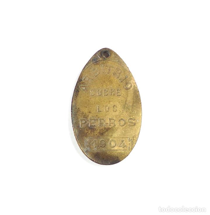 Medallas tem&aacute;ticas: MADRID.- ARBITRIO SOBRE LOS PERROS. 1904. - Foto 2