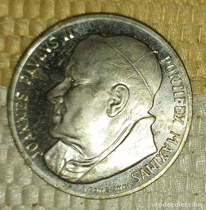 Medaglie tematiche: ICONICA MONEDA CON PERFIL GRABADO IMAGEN DEL PAPA JUAN PABLO II JOANNES PAVLVSPONTIFEX MAXIMVS