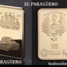 Medallas temáticas: LINGOTE ORO 24 KILATES 30 GRAMOS ( TANQUE - ESTALINGRADO ) Nº2