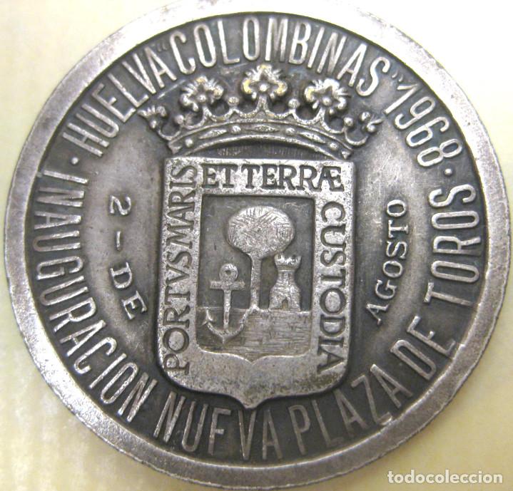Medalhas tem&aacute;ticas: Huelva 1968: Inauguraci&oacute;n plaza de Toros - Tauromaquia: Litri, El Cordob&eacute;s y Teruel.