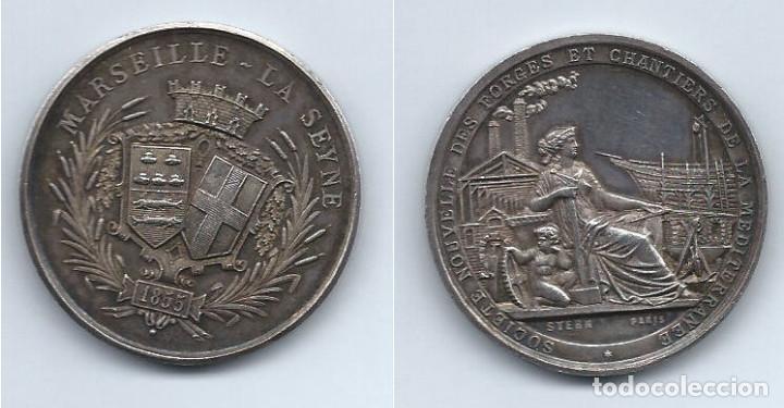 Médaille En Bronze Forges Et Chantiers De La Méditerranée - Collection Maritime