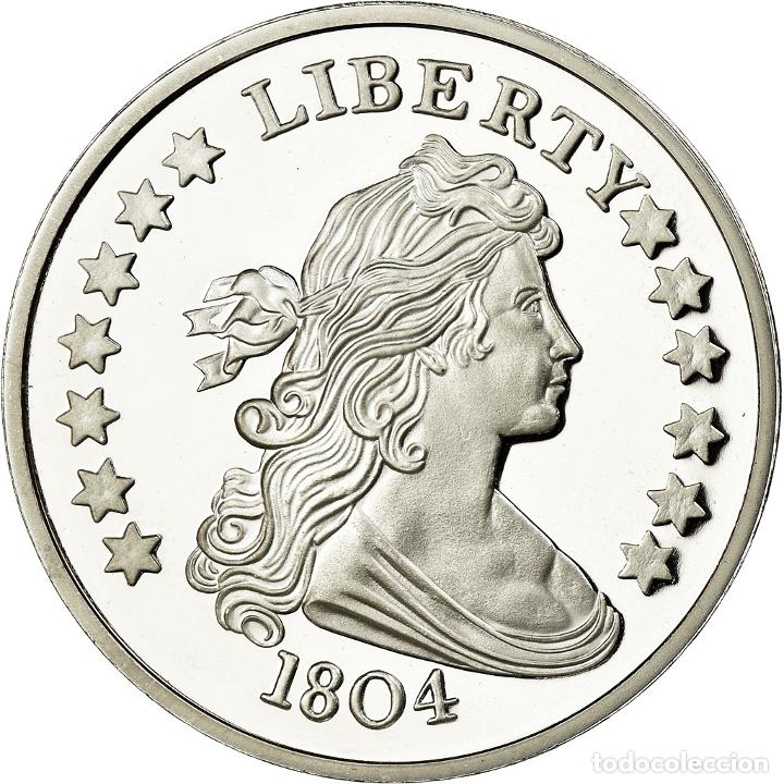 Medalhas tem&aacute;ticas: [#716961] Estados Unidos de Am&eacute;rica, medalla, Reproduction Silver Dollar Liberty, FDC