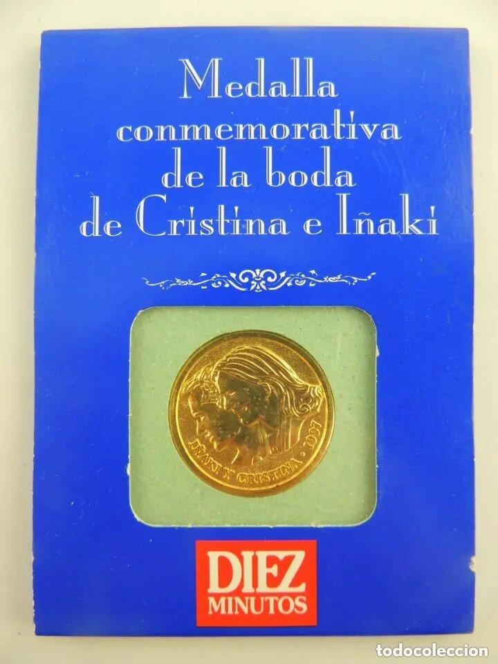 Medallas tem&aacute;ticas: MONEDA CONMEMORATIVA DE LA BODA DE LA INFANTA CRISTINA DE BORBON E I&Ntilde;AKI URDANGARIN. 1997