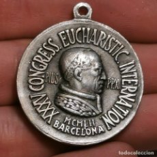 Medallas temáticas: ANTIGUA MEDALLA XXXV CONGRESS. EUCHARISTIC. INTERNATION. 1952 BARCELONA - PIUS XII. Lote 199663146