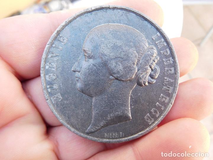 Medallas tem&aacute;ticas: Medalla de plomo o esta&ntilde;o Eugenie imperatrice 1855 - Foto 1