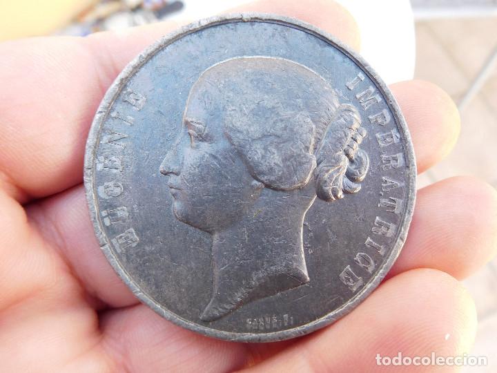 Medallas tem&aacute;ticas: Medalla de plomo o esta&ntilde;o Eugenie imperatrice 1855 - Foto 2