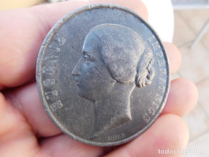Medallas tem&aacute;ticas: Medalla de plomo o esta&ntilde;o Eugenie imperatrice 1855 - Foto 3