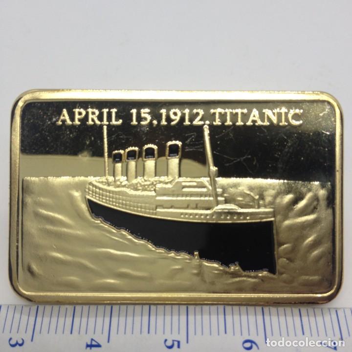 Medallas tem&aacute;ticas: LINGOTE TITANIC VICTIMAS - Foto 1