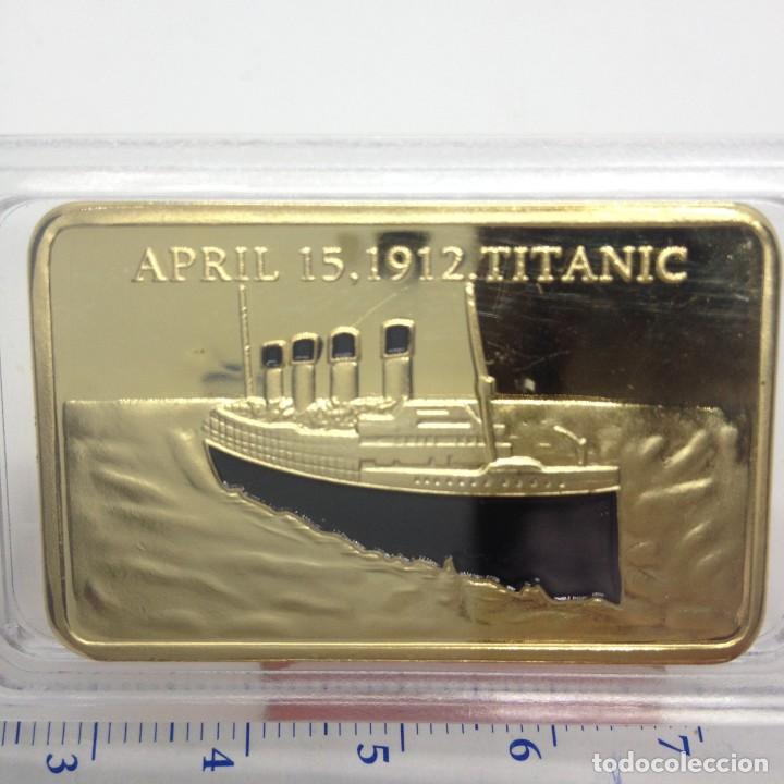 Medallas tem&aacute;ticas: LINGOTE TITANIC VICTIMAS - Foto 2