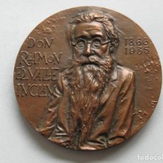Medallas temáticas: MEDALLA DON RAMON DEL VALLE INCLAN , AÑO 1966 . 342 GRAMOS/84 MM. Lote 207593603