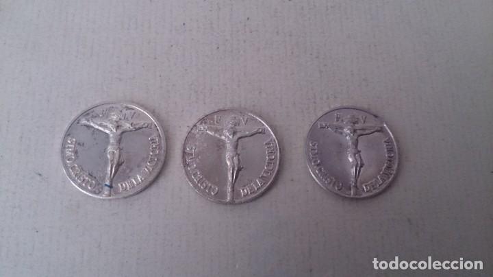 Medaglie tematiche: SANTO CRISTO DE LA VICTORIA COLEGIATA VIGO 3 MONEDAS DE PLATA 925. ...505