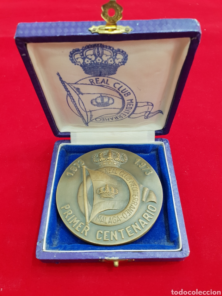 Medalhas tem&aacute;ticas: BONITA MEDALLA PRIMER CENTENARIO 1873-1973 REAL CLUB MEDITERRANEO MALAGA . GRAN TAMA&Ntilde;O