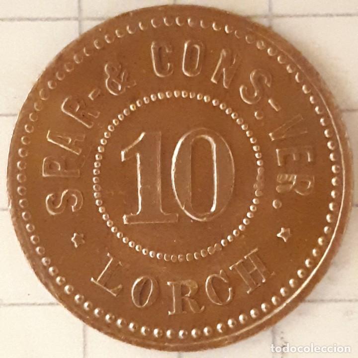 Medallas tem&aacute;ticas: FICHA TOKEN DE 10 PFENNIG - Foto 1