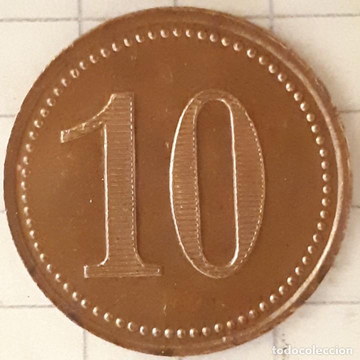 Medallas tem&aacute;ticas: FICHA TOKEN DE 10 PFENNIG - Foto 2