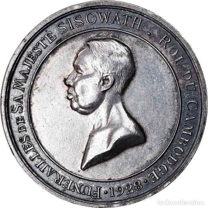 Medalhas tem&aacute;ticas: [#902968] Camboya, medalla, Cambodge, Sisowath Ier, m&eacute;daille de fun&eacute;railles, History