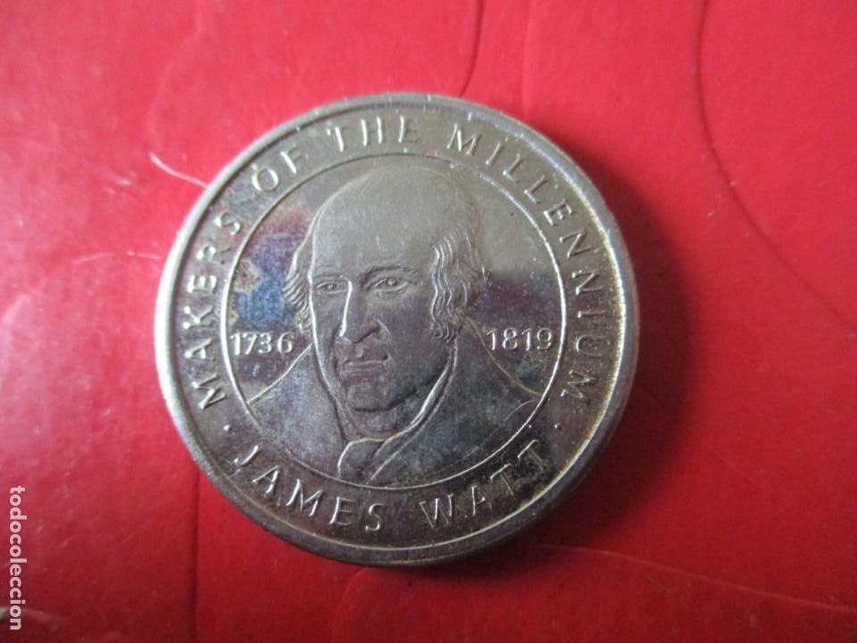 Medallas tem&aacute;ticas: Ficha milenium 2000. James Wart - Foto 1