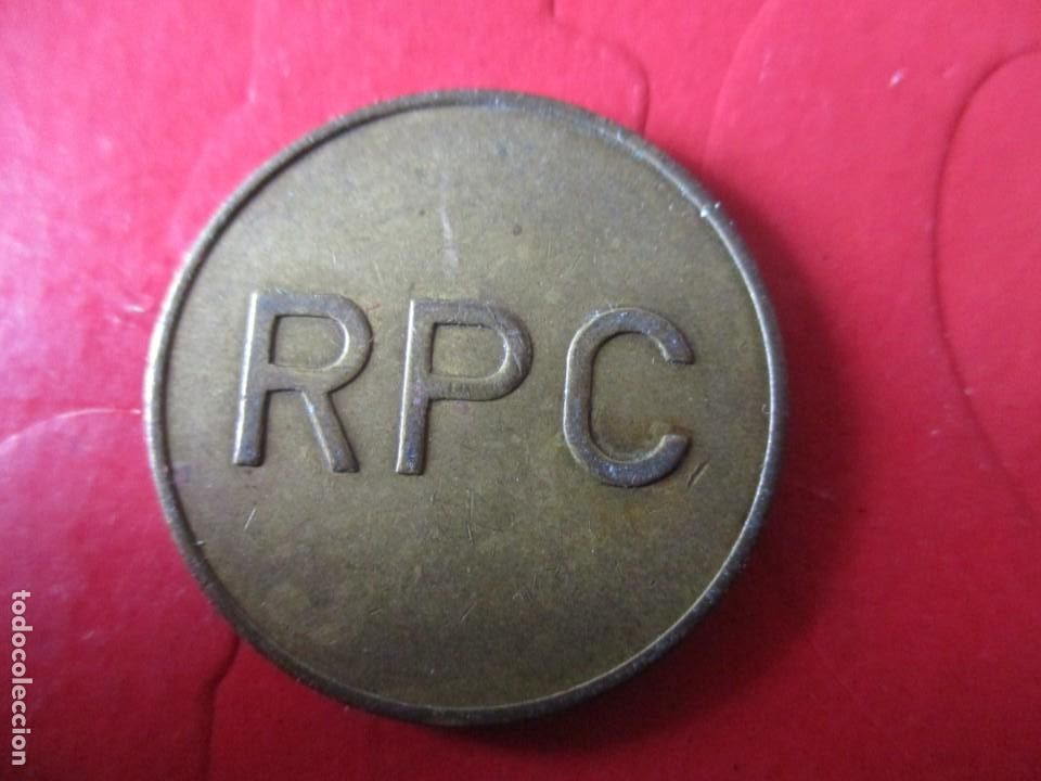 Medallas tem&aacute;ticas: Ficha moneda RPC